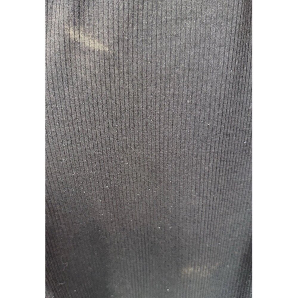 DRESSED IN LALA Women’s Small Lex Ribbed Pants Wide Leg Cropped Culotte Black - Picture 5 of 5